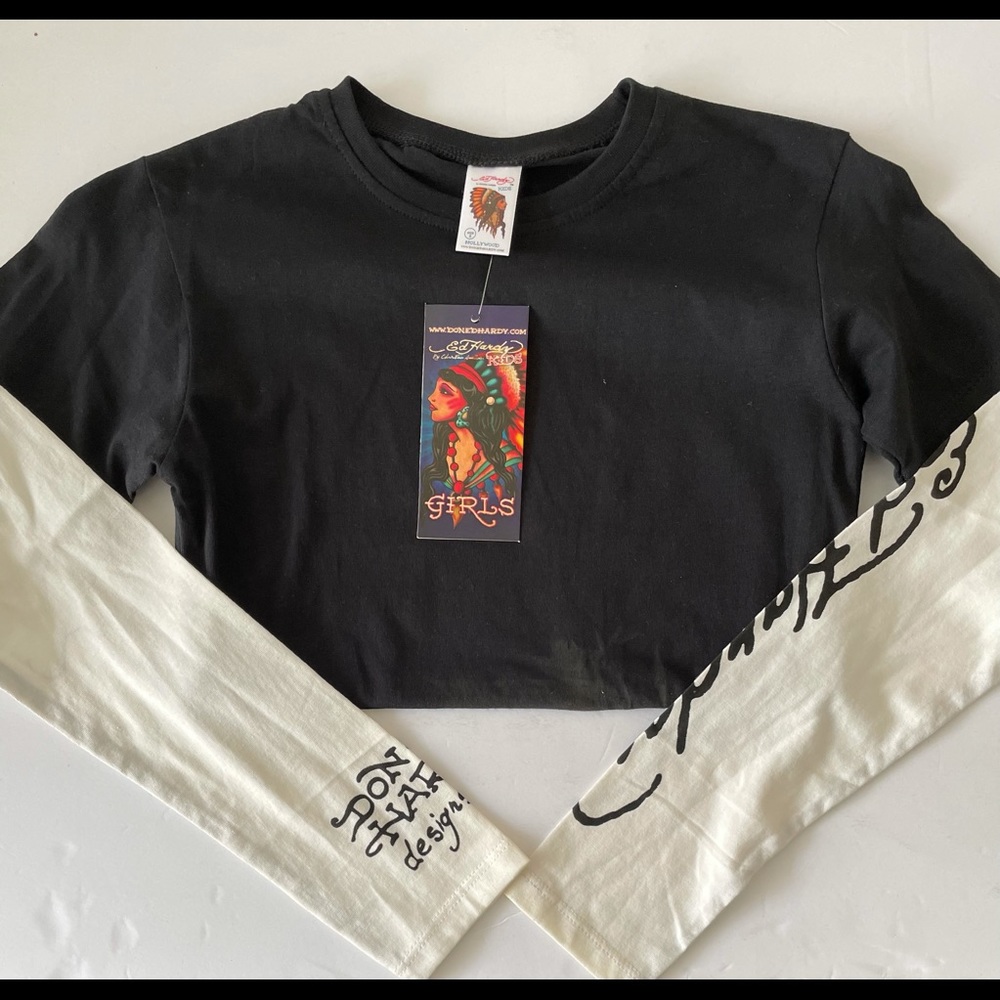 NWT vintage girls Ed Hardy tee